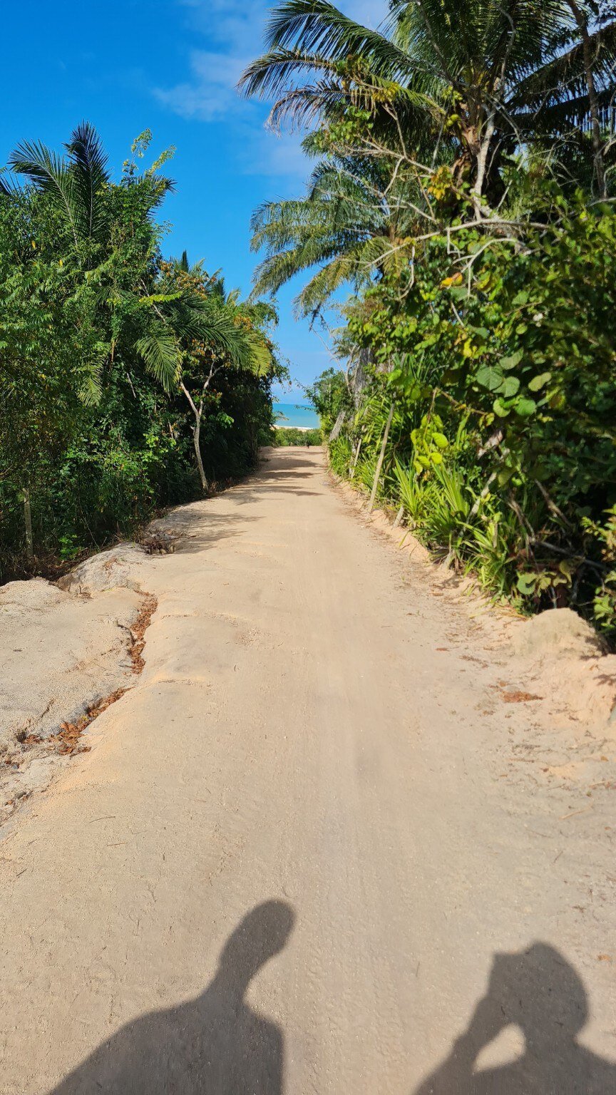 Caminho em Nova Caraíva em direção à praia